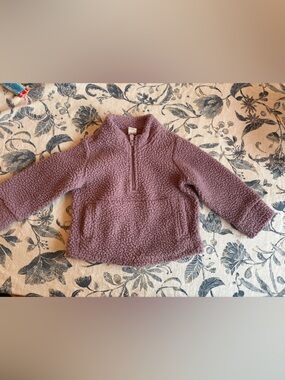 GAP Kids Plush Sherpa Half-Zip Pants - Mauve